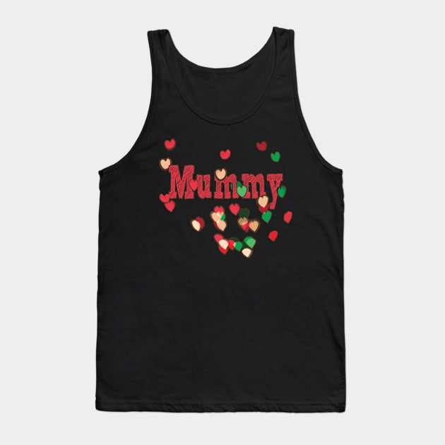 Love my Mum - Abstract Hearts Tank Top by madmonkey